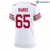 Aaron Banks 65 San Francisco 49ers Super Bowl LVIII Patch Game Women Jersey White 4