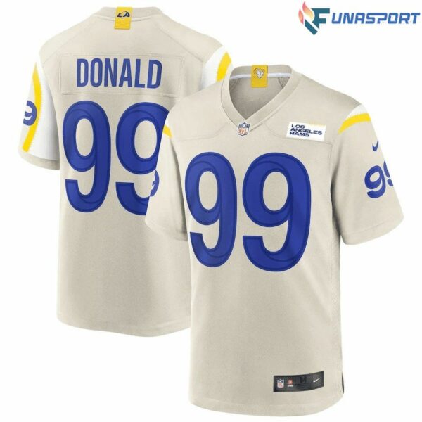 Aaron Donald 99 Los Angeles Rams Game Jersey – Bone