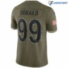 Aaron Donald Los Angeles Rams 2022 Salute To Service Limited Jersey Olive 3