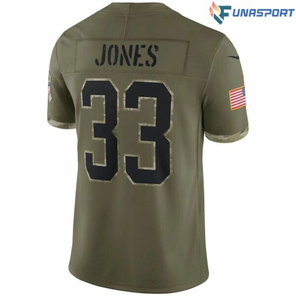 Aaron Jones 33 Green Bay Packers  Salute To Service Limited Jersey – Olive