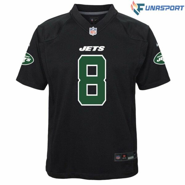 Aaron Rodgers 8 New York Jets YOUTH Game Jersey – Black